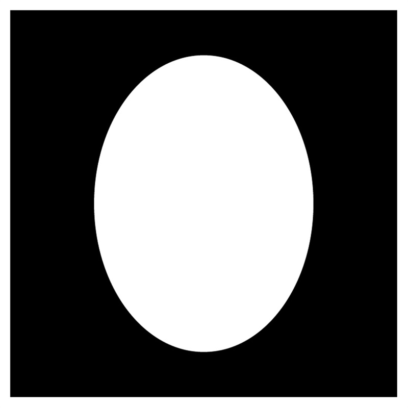 LSN中枠 【L判】(黒／楕円-販売単位:1)