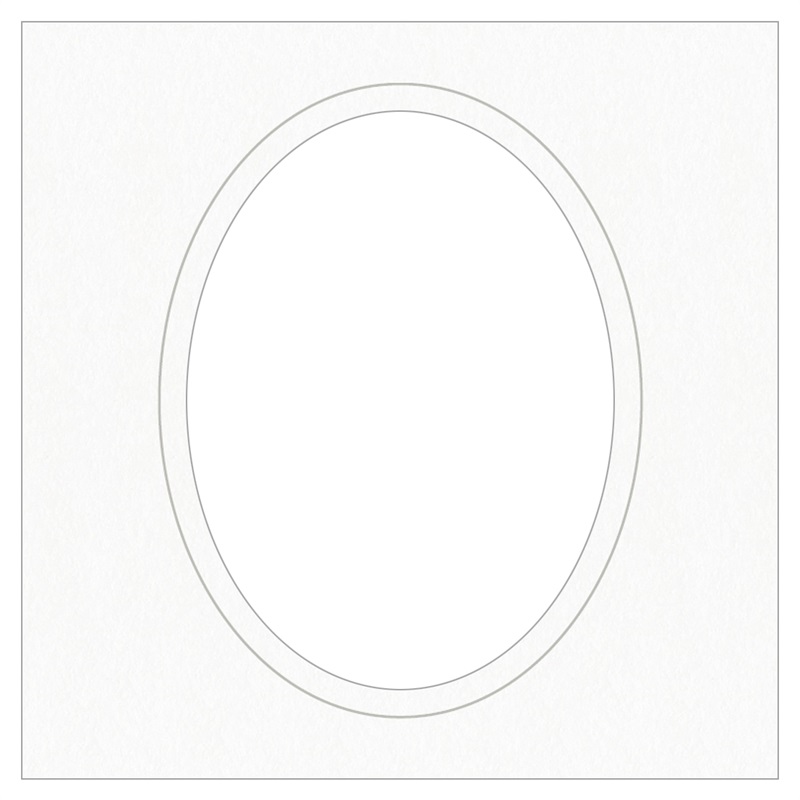 SH中枠【L判】(L判 白／楕円-販売単位:5)