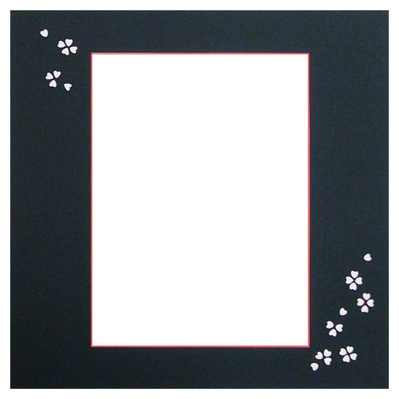 デザインマット(TDNB／TDNCシリーズ)(花1／六切 角-黒 (販売単位:5枚))