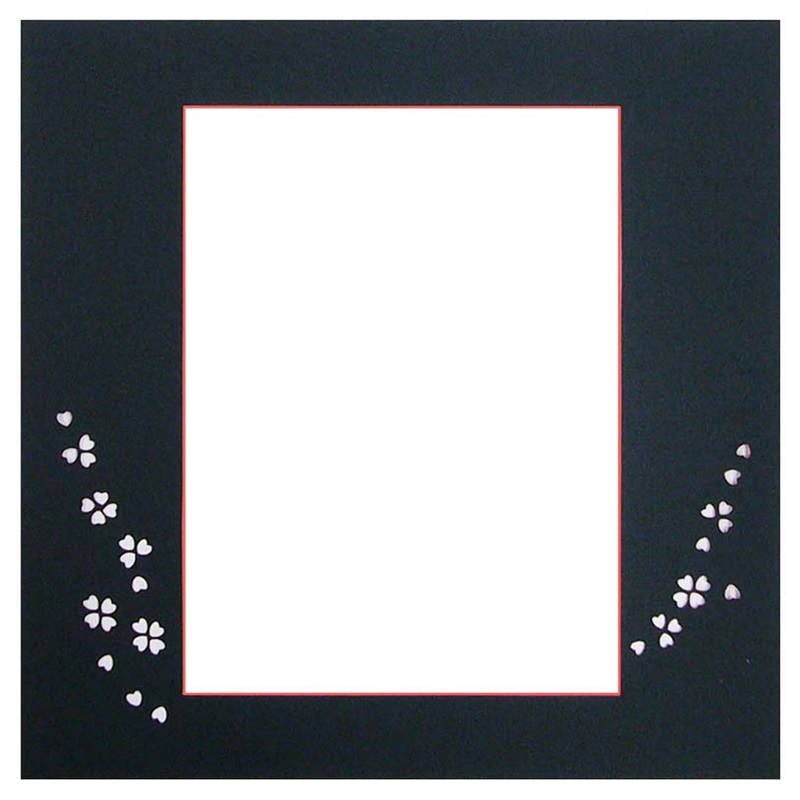 デザインマット(TDNB／TDNCシリーズ)(花2／六切 角-黒 (販売単位:5枚))