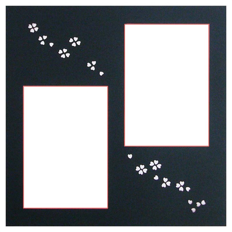 デザインマット(TDNB／TDNCシリーズ)(花／K2-黒 (販売単位:5枚))