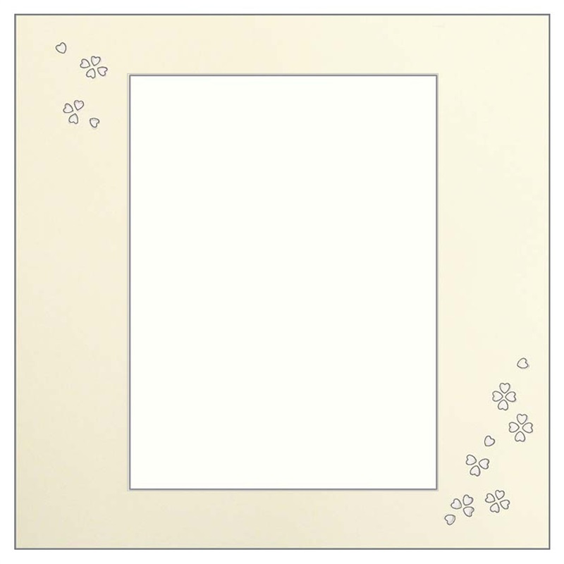 デザインマット(TDNB／TDNCシリーズ)(花1／六切 角-ｸﾘｰﾑ (販売単位:5枚))