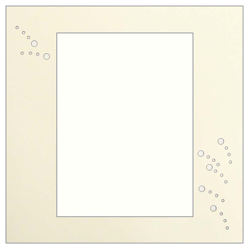 デザインマット(TDNB／TDNCシリーズ)(水玉／六切 角-ｸﾘｰﾑ (販売単位:5枚))