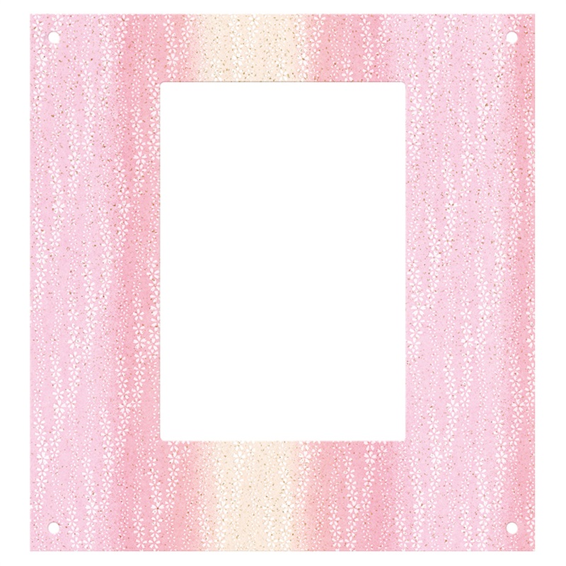 クリアSQ用中枠(クリアSQ用枠 和柄 桃色)