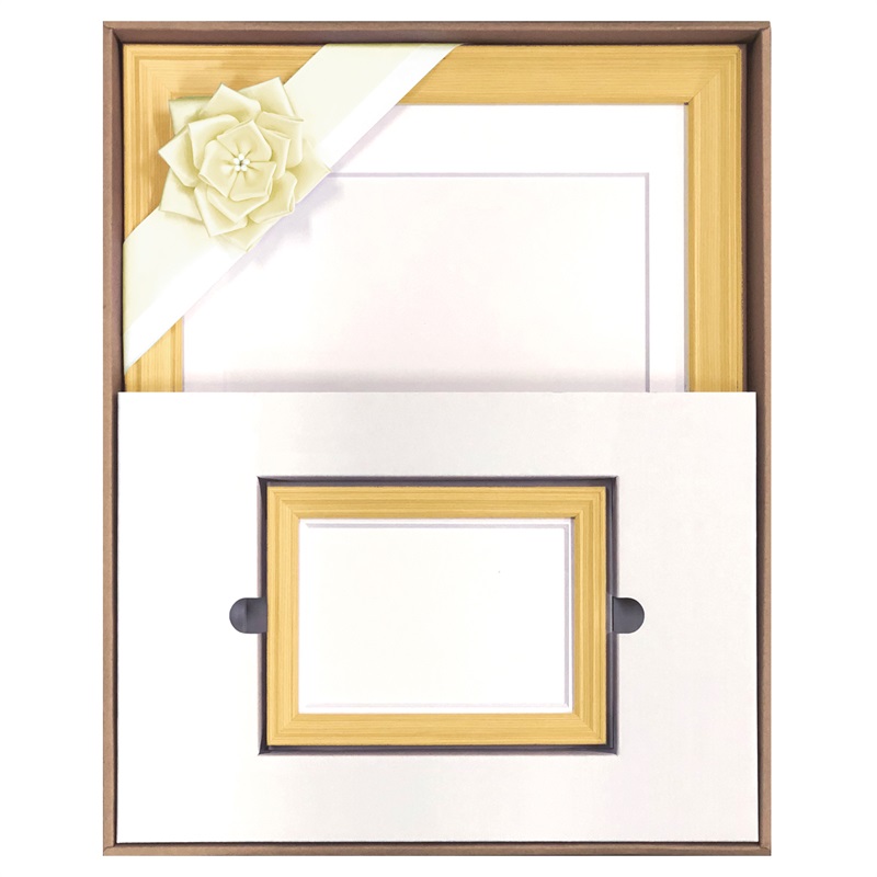 葬儀額 極モダン寸巾(ナチュラル-四切+手札)