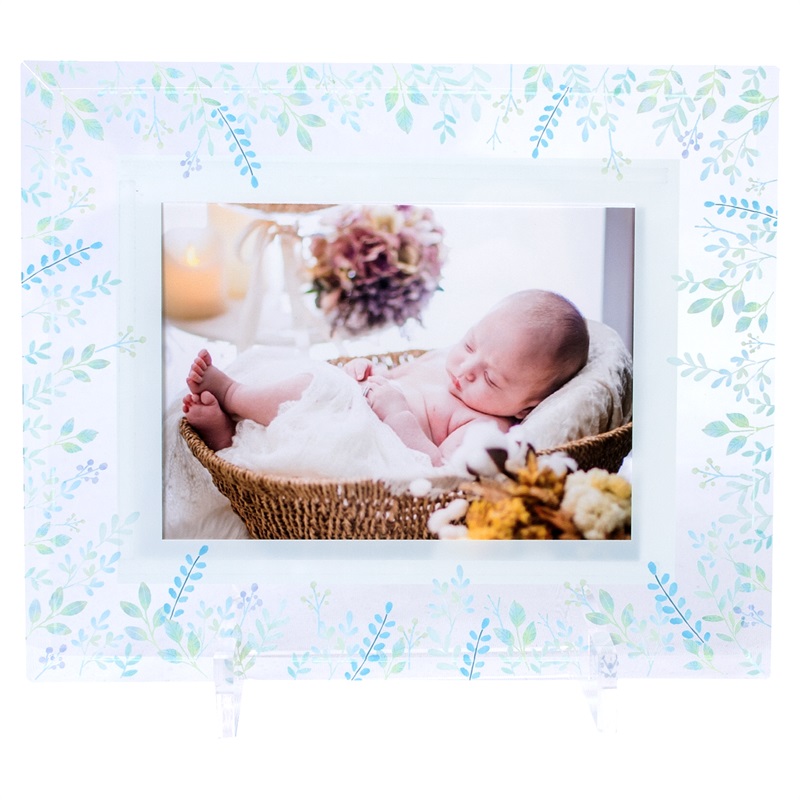 クリスタルガラスフレーム(Ｋ－２８０２ リーフ　K判)